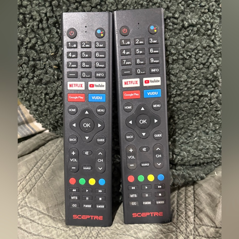 2 Sceptre Google TV Remote Control